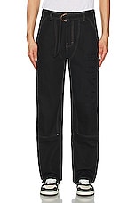 Honor The Gift Carpenter Belt Pant in Black, view 5, click to view large image.