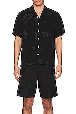 Honor The Gift Tobacco Button Up Shirt in Black, view 3, click to view large image.