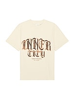 Honor The Gift Stamp Inner City Tee in Bone, view 1, click to view large image.