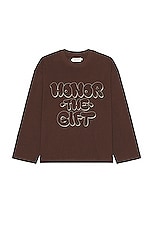 Honor The Gift Amp'd Up Tee in Brown, view 1, click to view large image.