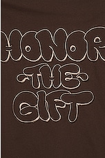 Honor The Gift Amp'd Up Tee in Brown, view 3, click to view large image.
