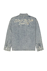 Honor The Gift Long Sleeve Work Shirt in Indigo, view 2, click to view large image.