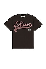 Honor The Gift Holiday Script Short Sleeve in Black, view 1, click to view large image.