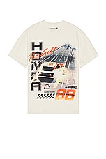 Honor The Gift Grand Prix 2.0 Short Sleeve Tee in White, view 1, click to view large image.
