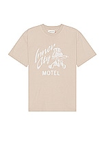 Honor The Gift Inner City Motel Short Sleeve Tee in Brown, view 1, click to view large image.