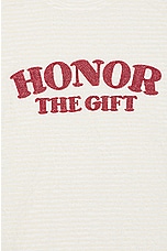 Honor The Gift A-spring Stripe Box Tee in Bone, view 3, click to view large image.
