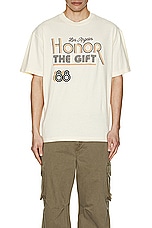 Honor The Gift A-spring Retro Honor Tee in Tan, view 3, click to view large image.