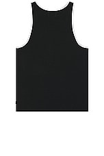Honor The Gift A-spring Binded Rib Tank in Black, view 2, click to view large image.