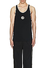 Honor The Gift A-spring Binded Rib Tank in Black, view 4, click to view large image.