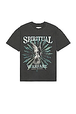 Honor The Gift A-spring Spiritual Conflict Tee in Black, view 1, click to view large image.