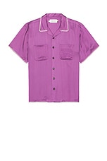 Honor The Gift Blanket Stitch Woven Shirt in Purple, view 1, click to view large image.