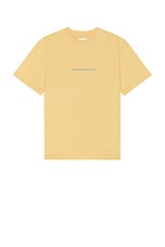 Honor The Gift Records Oval Logo Tee in Yellow, view 2, click to view large image.