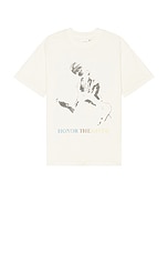 Honor The Gift Live And Direct Tee in Cream, view 1, click to view large image.