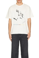 Honor The Gift Live And Direct Tee in Cream, view 3, click to view large image.