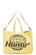 Honor The Gift Spotlight H Oversized Tote in Yellow, view 1, click to view large image.