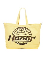 Honor The Gift Spotlight H Oversized Tote in Yellow, view 2, click to view large image.