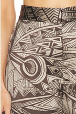 HEIRLOME Jyma Print Victoria Short in Beige & Chocolate, view 6, click to view large image.