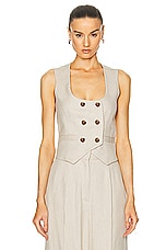 HEIRLOME Ines Waistcoat in Natural, view 1, click to view large image.