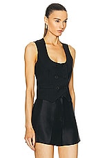 HEIRLOME Ines Waistcoat in Black, view 2, click to view large image.