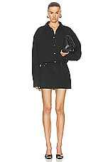 Haikure Tatum Shirt Dress in Black Stone, view 1, click to view large image.
