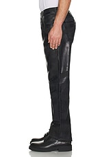 Helmut Lang Low Rise Straight Jean in Black Distress Metal Crash, view 4, click to view large image.