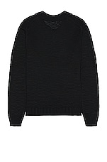 Helmut Lang Zach V Neck Sweater in Black, view 2, click to view large image.