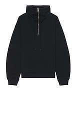 Helmut Lang Funnel Neck Sweatshirt in Black, view 1, click to view large image.