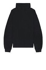 Helmut Lang Funnel Neck Sweatshirt in Black, view 2, click to view large image.