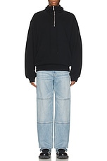 Helmut Lang Funnel Neck Sweatshirt in Black, view 4, click to view large image.