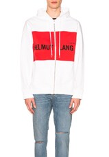 Helmut Lang x Shayne Oliver Campaign PR Panel Zip Hoodie in White