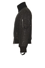 Helmut Lang Bubblewrap Seatbelt Bomber in Black, view 3, click to view large image.