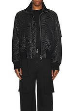 Helmut Lang Bubblewrap Seatbelt Bomber in Black, view 5, click to view large image.