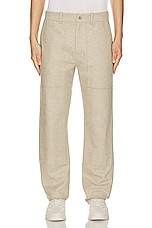 Helmut Lang Wool Carpenter Pant in Beige, view 4, click to view large image.