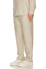 Helmut Lang Wool Carpenter Pant in Beige, view 5, click to view large image.