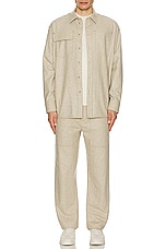 Helmut Lang Wool Carpenter Pant in Beige, view 6, click to view large image.