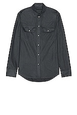 Helmut Lang Wester Shirt in Slate, view 1, click to view large image.