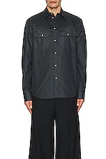 Helmut Lang Wester Shirt in Slate, view 3, click to view large image.