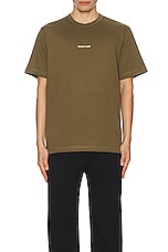 Helmut Lang Outer Space 9 Tee in Olive, view 4, click to view large image.