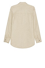 Helmut Lang Wool Shirt in Beige, view 2, click to view large image.