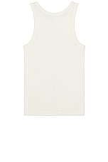 Helmut Lang Soft Rib Tank in Ivory, view 2, click to view large image.