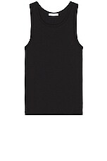 Helmut Lang Soft Rib Tank in Black, view 1, click to view large image.