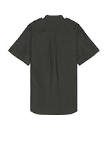 Helmut Lang Epaulette Short Sleeve Shirt in Graphite, view 2, click to view large image.