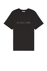 Helmut Lang Logo T-shirt in Graphite, view 1, click to view large image.