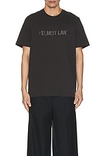 Helmut Lang Logo T-shirt in Graphite, view 4, click to view large image.