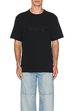 Helmut Lang Logo Tee in Black, view 4, click to view large image.