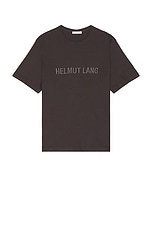 Helmut Lang Logo T-Shirt in Espresso, view 1, click to view large image.