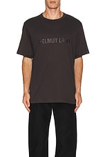 Helmut Lang Logo T-Shirt in Espresso, view 4, click to view large image.