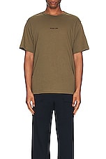 Helmut Lang Inside Out Tee in Olive, view 4, click to view large image.