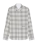 Helmut Lang Plaid Shirt in White, view 1, click to view large image.