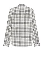 Helmut Lang Plaid Shirt in White, view 2, click to view large image.